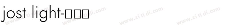 jost light字体转换
